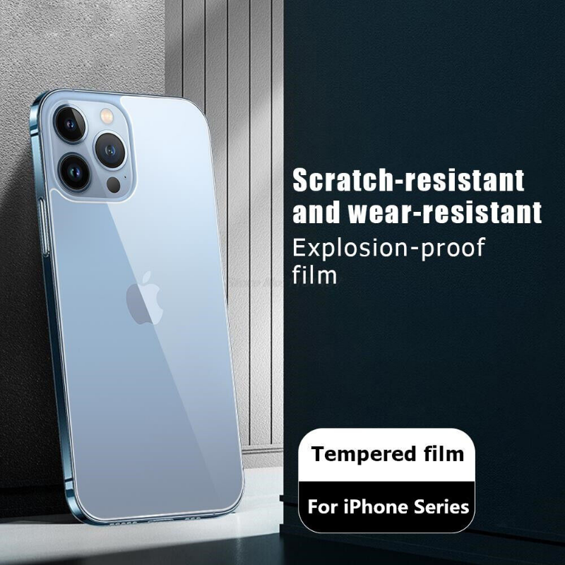 Premium Rückseiten-Gehärtetes Glas für iPhone 151413 Pro MaxPlusMini Hochwertige Schutzglasfolie für Apple iPhone