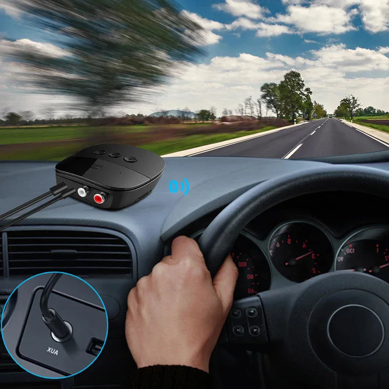 Premium Bluetooth 5.2 Audioempfänger: RCA, 3,5mm AUX, USB, NFC, Drahtlos-Adapter mit Mikrofon | U-Disk, TF-Karte für Smartphone, Laptop, Tablet, PC, Apple iPhone, iPad, MacBook, iOS, Android, Samsung, Lautsprecher, Verstärker