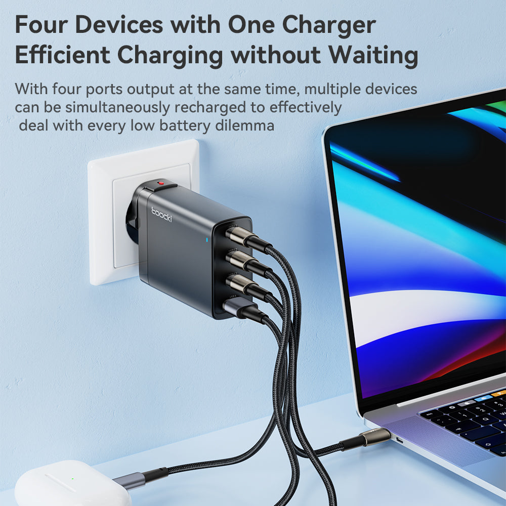 Hochwertiges 67W GAN USB C Ladegerät Schnellladegerät 65W QC 4.0 PD 3.0 45W USB C Typ C Schnellladegerät für Smartphones, Apple iPhone, Samsung, iOS & Android MacBook