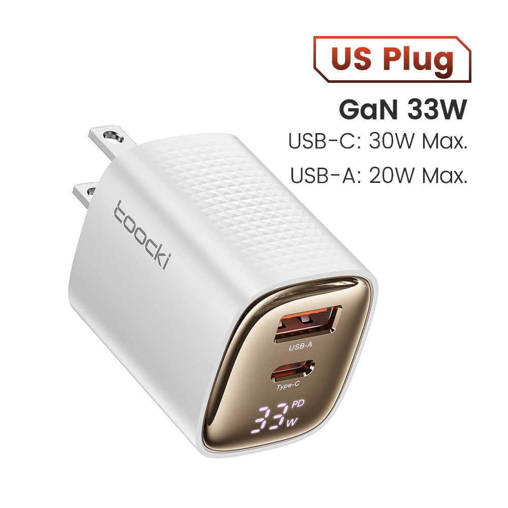Premium Tech GAN USB Typ C Ladegerät 65W 45W PPS PD QC 4.0 | Schnellladegerät für Smartphones, Apple iPhone, Samsung, iOS & Android, MacBook, Laptop, iPad, AirPods, Tablet