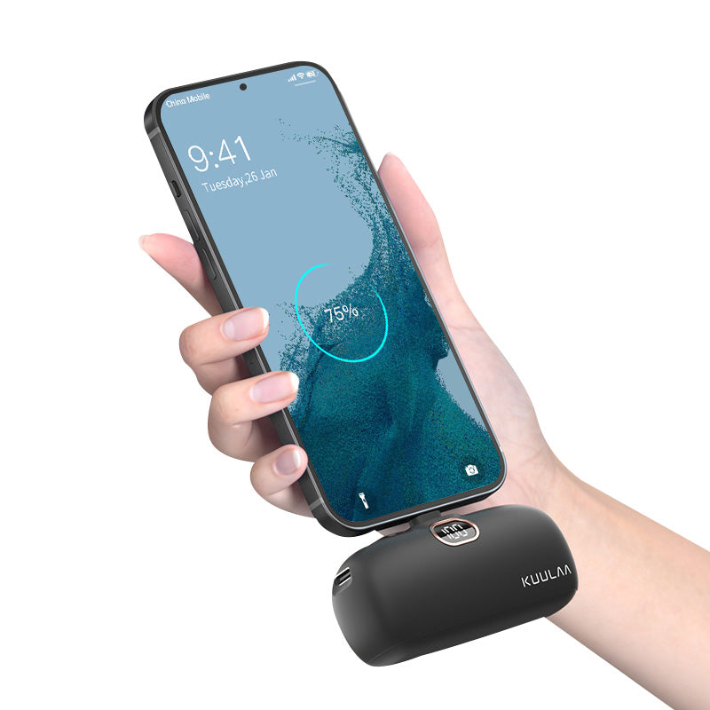 Kuulaa Mini Prämie Power Bank 5000mAh – Power Bank QC PD Schnellaufladen für iPhone 15, 14, 13. Externe Batterie,