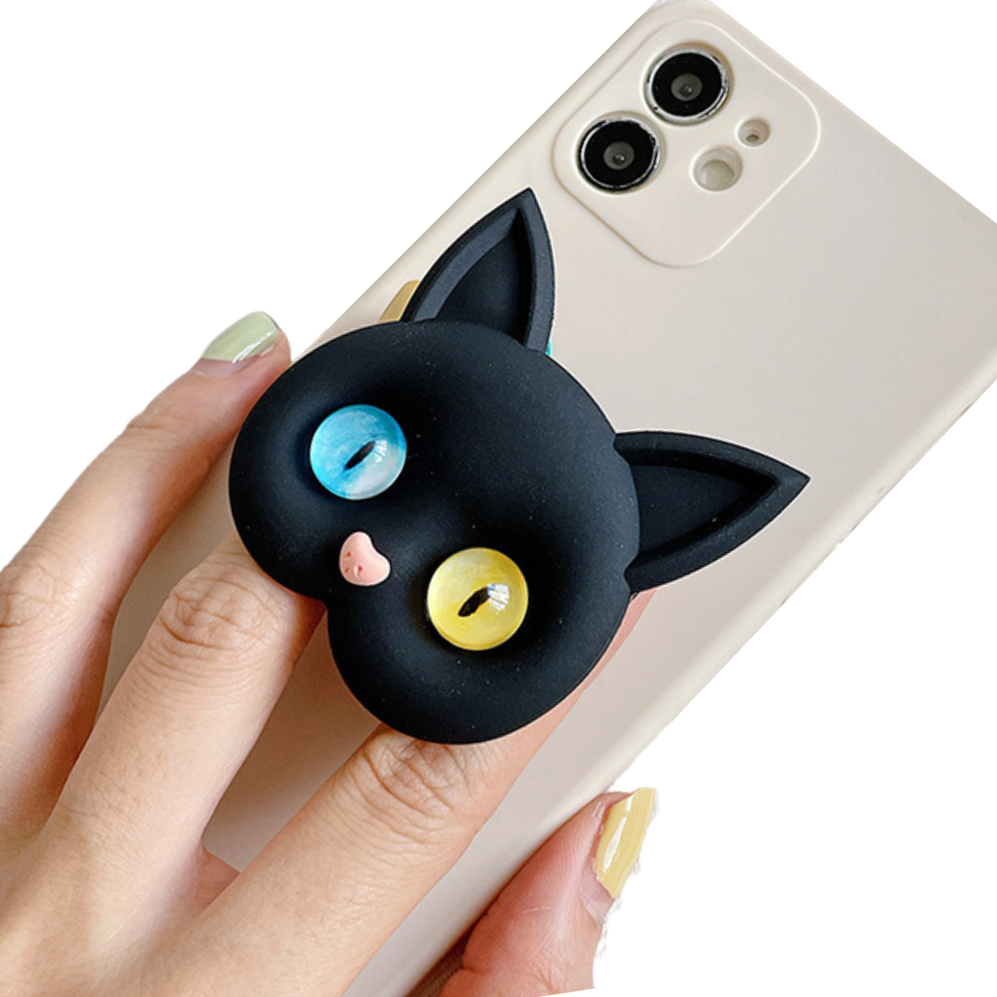 Luxury Air Sac Telefon Halter Griptok Kawaii 3D Katze Handy Finger Ring | Stand Grip Tok Handy Zubehör iPhone | Stylischer