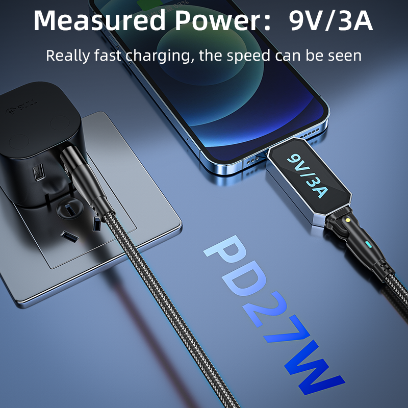 High Durability & Premium 3A Schnellladekabel Typ C für Samsung 180 Rotation Apple iPhone Kabel Realme - Phone Heaven Zone