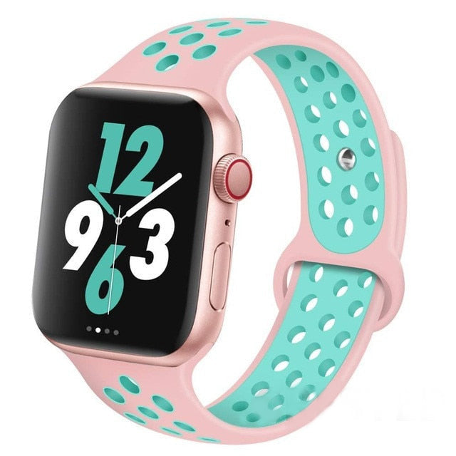 Premium Silikonarmband für Apple Watch 10/9/8/7/6/5/4/3/2/1 & Ultra 2/1, SE: 2024, 2023, 2022, 2021, 2020, 2019, 2018, 2017