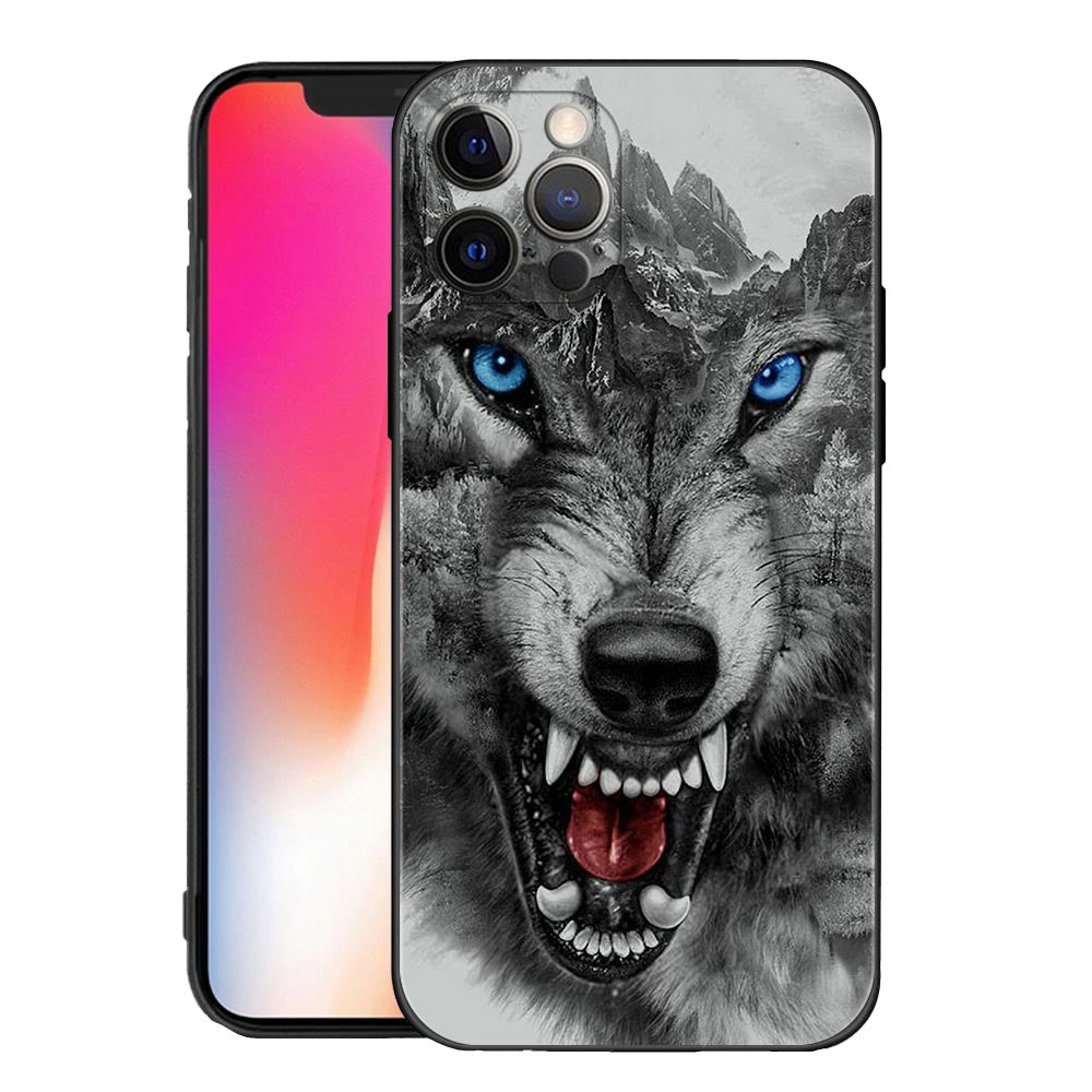Hochwertige iPhone-Hülle mit Tierdesigns: Wolf, Hund, Katze, Vogel, Löwe, Tiger | MagSafe-kompatibles Case mit Kameralinsenschutz | Premium Hardcase für Apple iPhone 17/17 Air, 16/16e, 15, 14, 13 Pro Max Plus Cover | Stoßsichere Handyhülle & Panzertasche