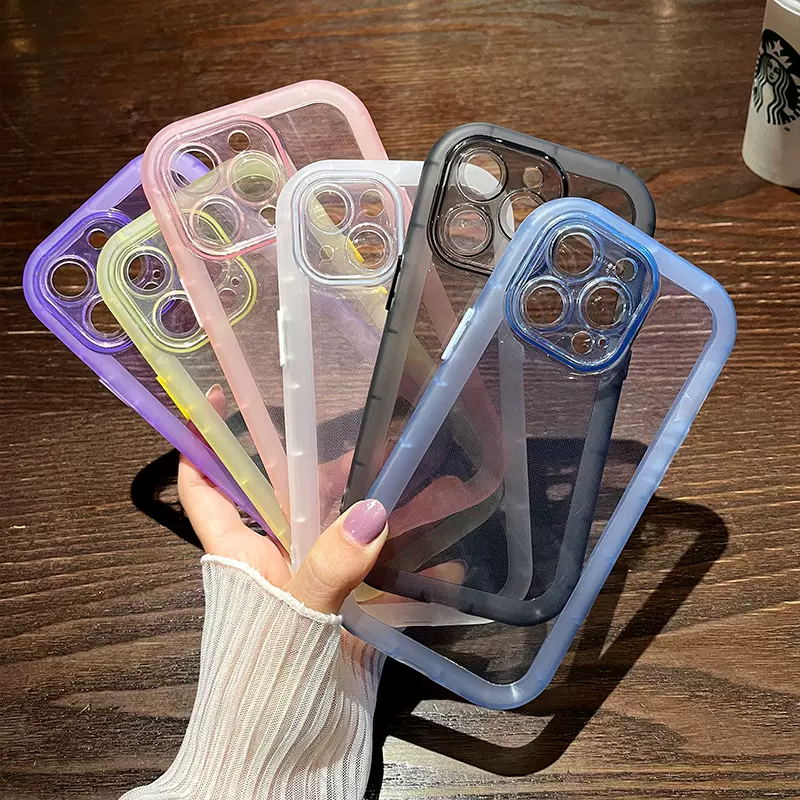 Hochwertige stoßfeste Silikon-Stoßstangen, klare iPhone-Hülle | MagSafe Case mit Kameraschutzabdeckung für Apple iPhone 17/17 Air, 16/16e, 15, 14, 13 Pro Max Plus Cover | Panzertasche, transparente Handyhülle | Silikon-Softcover-Schutzhülle