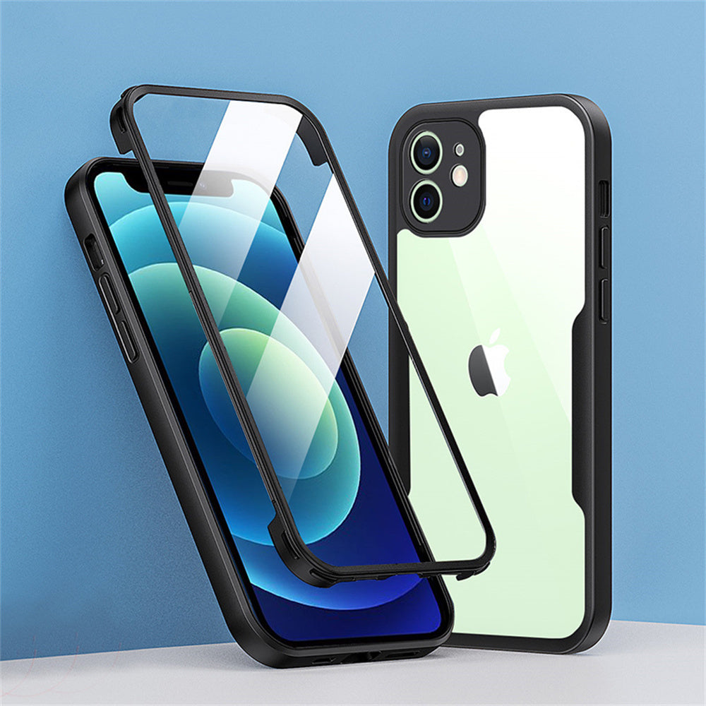 Luxuriöse rundum klare iPhone-Hülle | MagSafe Case mit Bildschirm- und Kameralinsenschutzabdeckung für Apple iPhone 17/17 Air, 16/16e, 15, 14, 13 Pro Max Plus Cover | Transparente Panzertasche, Stoßstangenabdeckung Handyhülle | Premium-Silikon-Schutzhülle