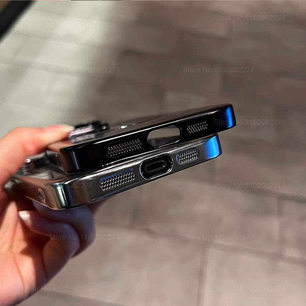 Premium Mechanische Uhr Textur Design Magnetische MagSafe Transparente iPhone-Hülle | Rundumschutz & Kameralinsenschutz Case für Apple iPhone 17/17 Air, 16/16e, 15, 14, 13 Pro Max Plus Cover | Stoßfeste Handyhülle mit Panzertasche & Stoßstangenabdeckung