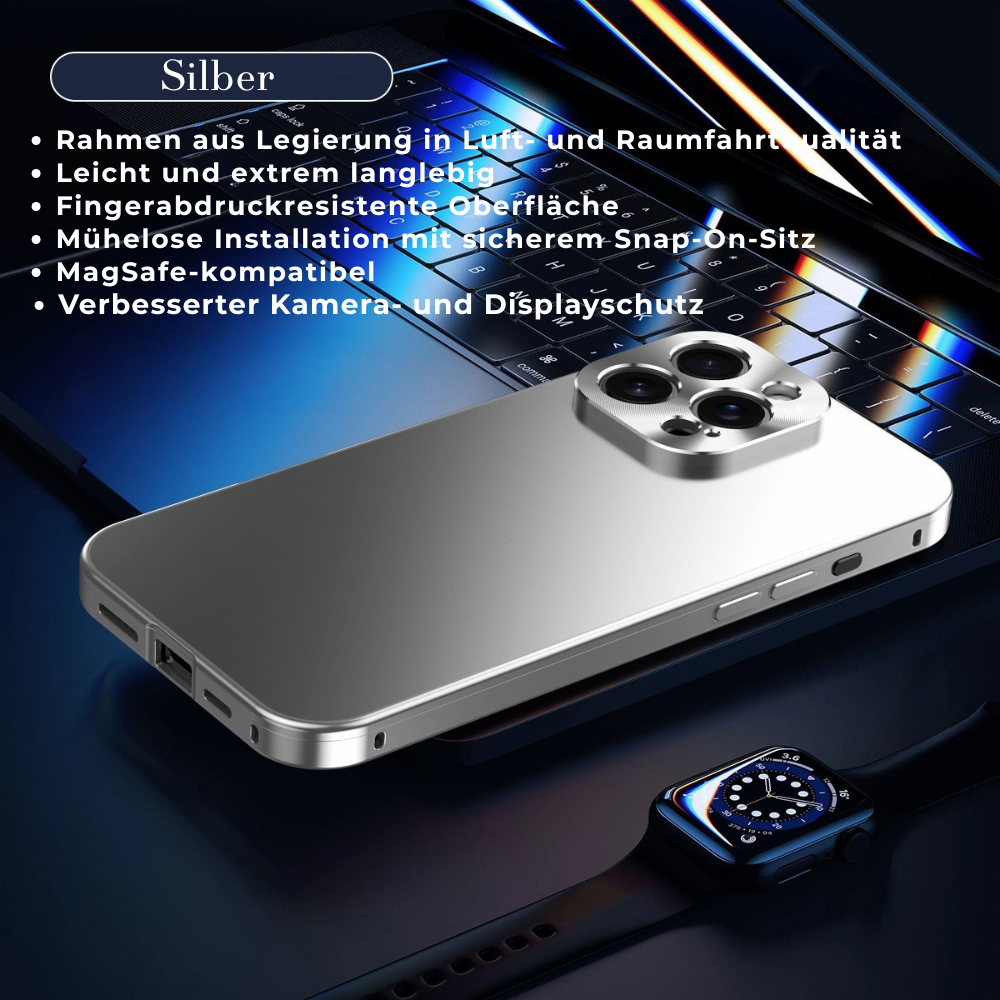 Luxury Shockproof Magnetic Phone Case - Slim Aluminum Frame with Full Lens Protection, Wireless Charging Compatible