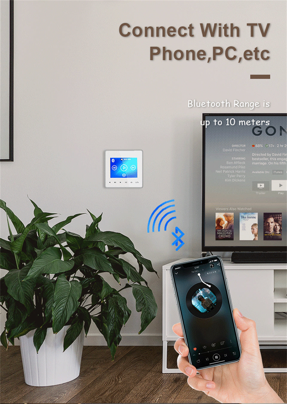 Hochwertiger Mini Bluetooth-kompatibler 2,8-Zoll-HD-Bildschirmverstärker