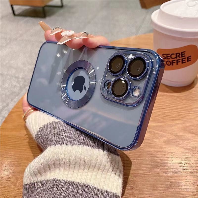 Luxus Überzogenes Stoßfestes iPhone Hülle MagSafe | Kristallklares Glas, Verbesserter Kamera-Schutz & Silikon Abdeckung