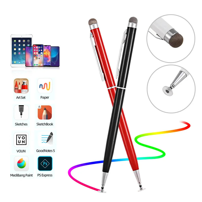 Hochwertiger 2-in-1 Stylus Stift Dicke Dünne Zeichnung,Kapazitiver Bleistift Android, Mobiles Bildschirm Touch