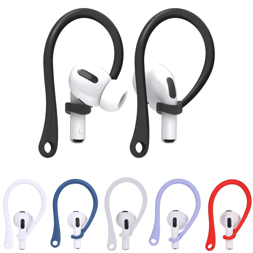 1-6 Pairs Silicone Ear Hooks for Apple AirPods Pro, Good Quality Anti-fall Accessories Bluetooth Headphone Holder for Apple