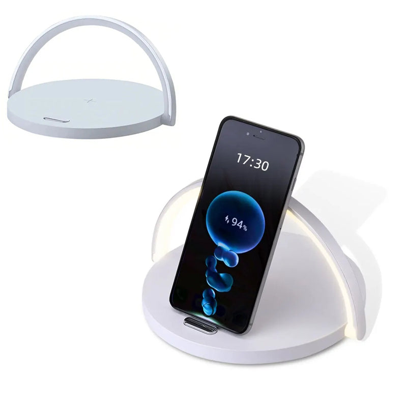 Wireless Fast Charging Dockingstation Ladegerät Pad Ständer Schreibtisch Tisch lampe Touch Nachtlicht 10w für iPhone Samsung