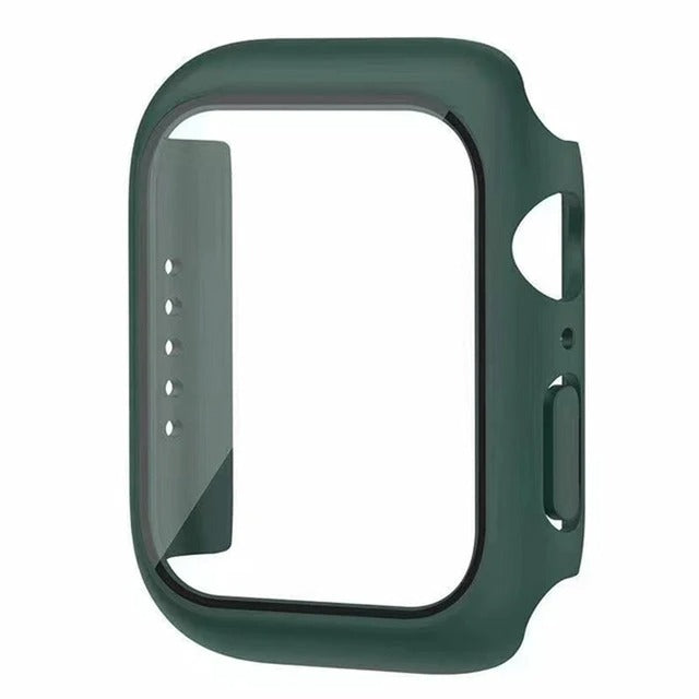 Hochwertige Glasabdeckung-Hülle & Case für Apple Watch Serie 10/9/8/7/6/5/4/3/2/1 & Ultra 2/1, SE: 2024, 2023, 2022, 2021, 2020, 2019, 2018, 2017, 2016 44mm, 40mm, 41mm, 45mm, 42mm, 38mm | Cover Displayschutzfolie Zubehör