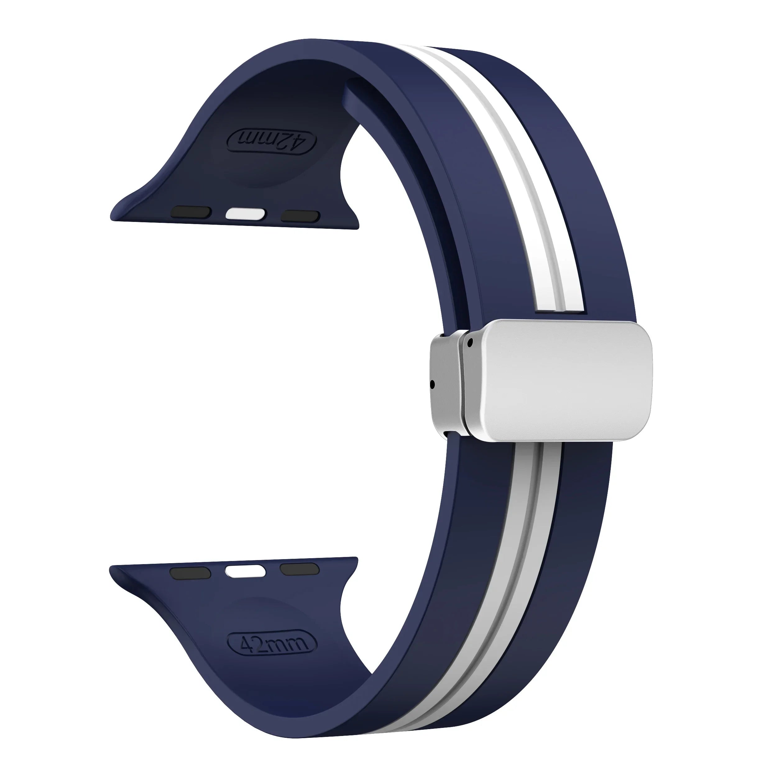 Premium Silikon Magnetarmband für Apple Watch Serie 9/8/7/SE/6/5/3/Ultra/2: 38mm, 40mm, 41mm, 42mm, 44mm, 45mm, 49mm