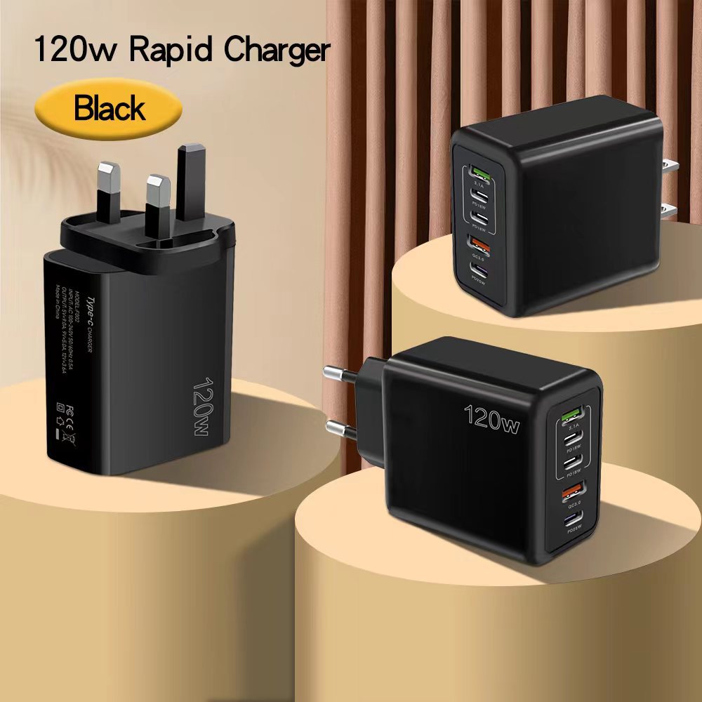 Premium 100W GaN USB Typ C Ladegerät Batterie PD QC Schnellladung 4.0 3.0, Typ C Schnellladung für Smartphones, Apple iPhone, Samsung, iOS & Android, Xiaomi, MacBook, Laptop