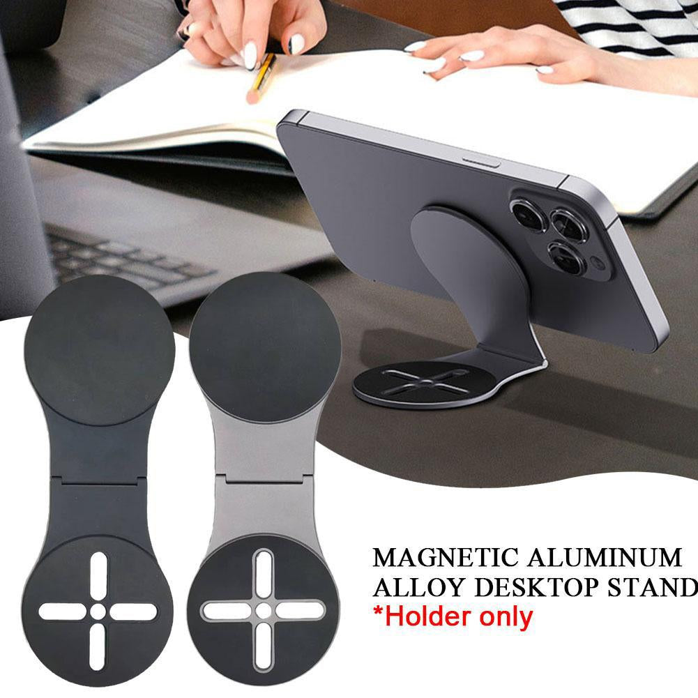 Luxury Magsafe Stand Auto Mount, Laptop Side Holder, Phone Holder, Desktop Magnet Mount for Auto Model Y 3 Laptop, Magsafe Stand S3M6 Smartphones, Apple iPhone, Samsung, iOS & Android