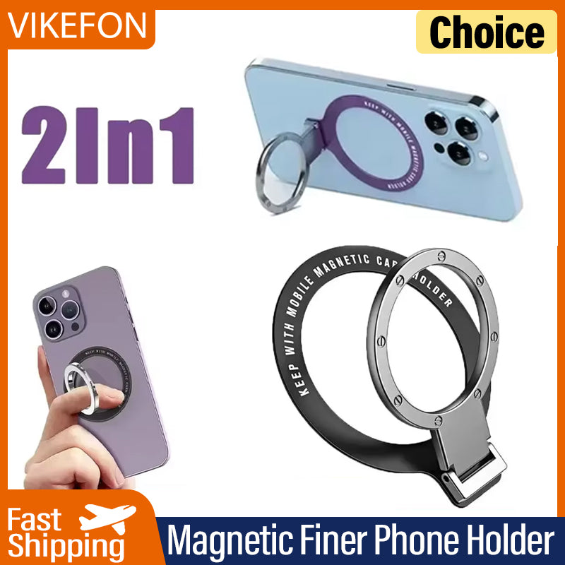 Hochwertiger Magnetischer Handy-Ringhalter für Smartphones, Apple iPhone, Samsung, iOS & Android: MagSafe-kompatibel, Abnehmbarer Handy-Grip & Ständer