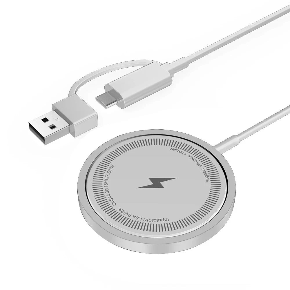 MagSafe Magnetischer Kabelloser Ladegerät | 30W Schnellladepad für Smartphones, Apple iPhone, Samsung, iOS & Android, AirPods, MagSafe iPhone Telefonladegeräte Dock Station