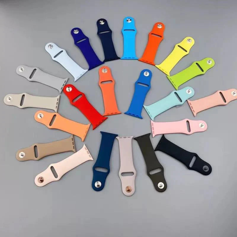 Hochwertiges Silikon-Loop-Band für die Apple Watch | Gummisport-Armband | Kompatibel mit der iWatch-Serie