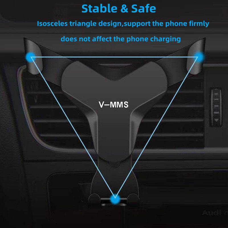 Support de téléphone de voiture par gravité de haute qualité avec clip de ventilation pour grille d'aération pour Apple iPhone 15/14/13/12/11 Pro Max Plus Mini, Android, Xiaomi, Samsung - Édition limitée