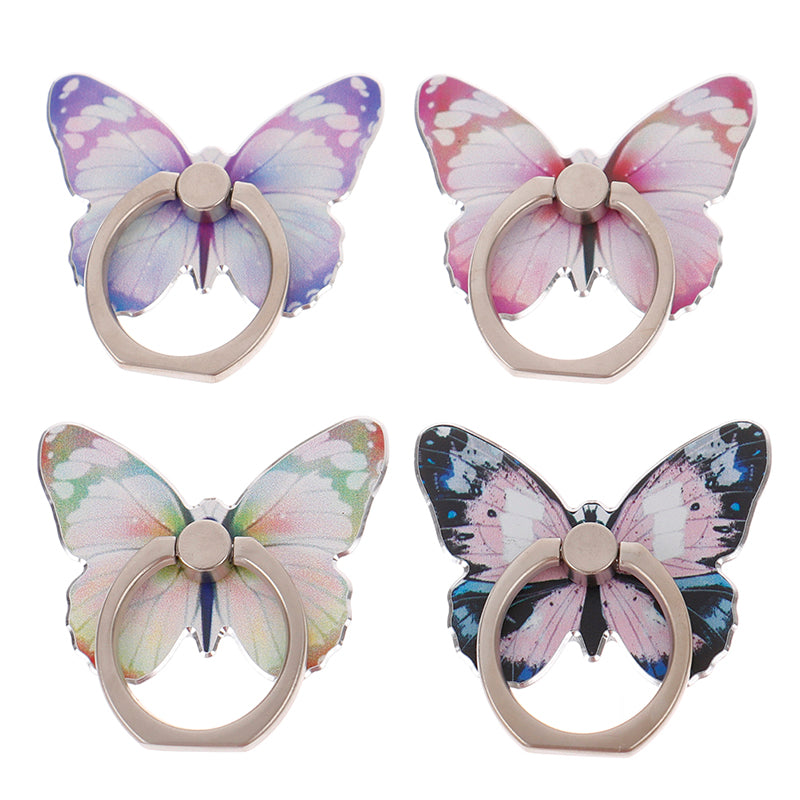 Premium Phone Stand Ring Buckle, Butterfly Cartoon, Cute & Creative: MagSafe Compatible for Smartphones, Apple iPhone, Samsung, iOS &amp; Android | Wholesale Ring Buckle Phone Stands