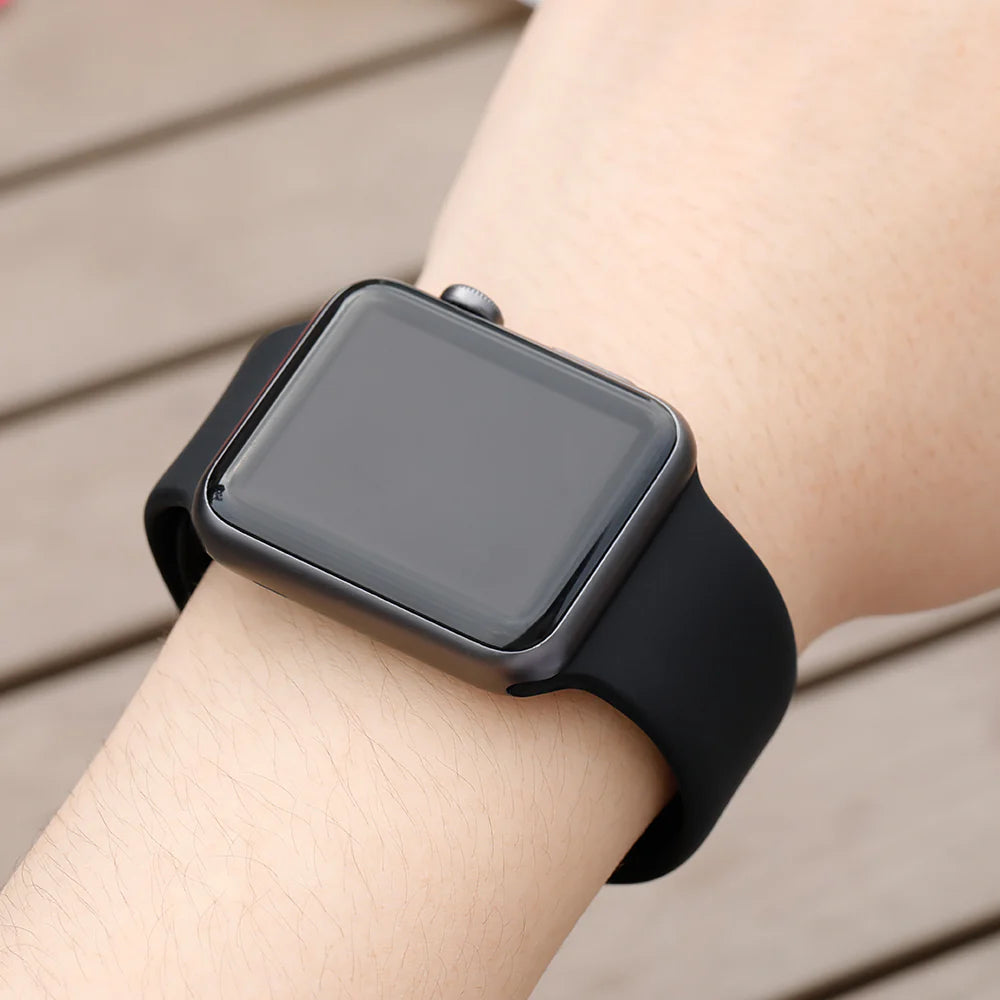 Hochwertiges Silikon-Loop-Band für die Apple Watch | Gummisport-Armband | Kompatibel mit der iWatch-Serie