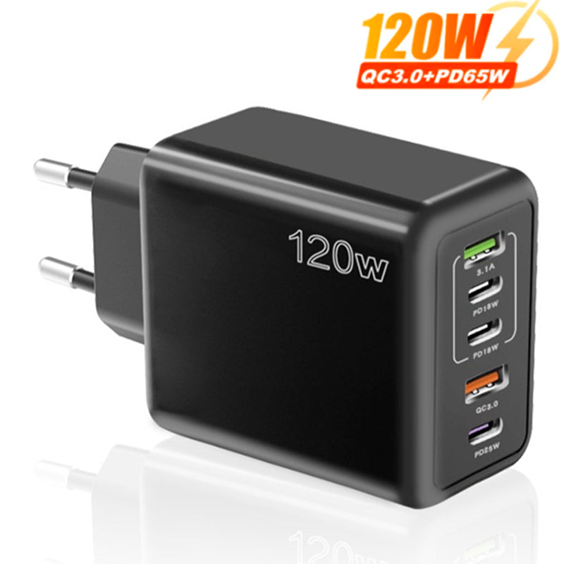 Premium 100W GaN USB Typ C Ladegerät Batterie PD QC Schnellladung 4.0 3.0, Typ C Schnellladung für Smartphones, Apple iPhone, Samsung, iOS & Android, Xiaomi, MacBook, Laptop