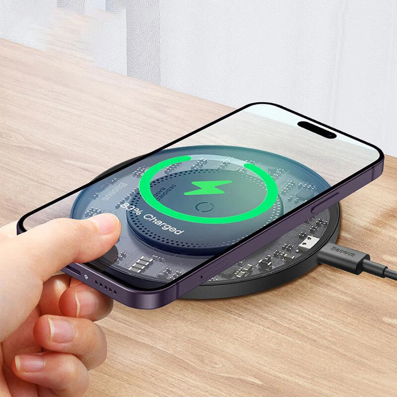 15W Fast Qi Charger | Premium MagSafe Universal Wireless Charging Pad |Smartphones, Apple iPhone, Samsung, iOS & Android | Inductive Safe Fast Charging