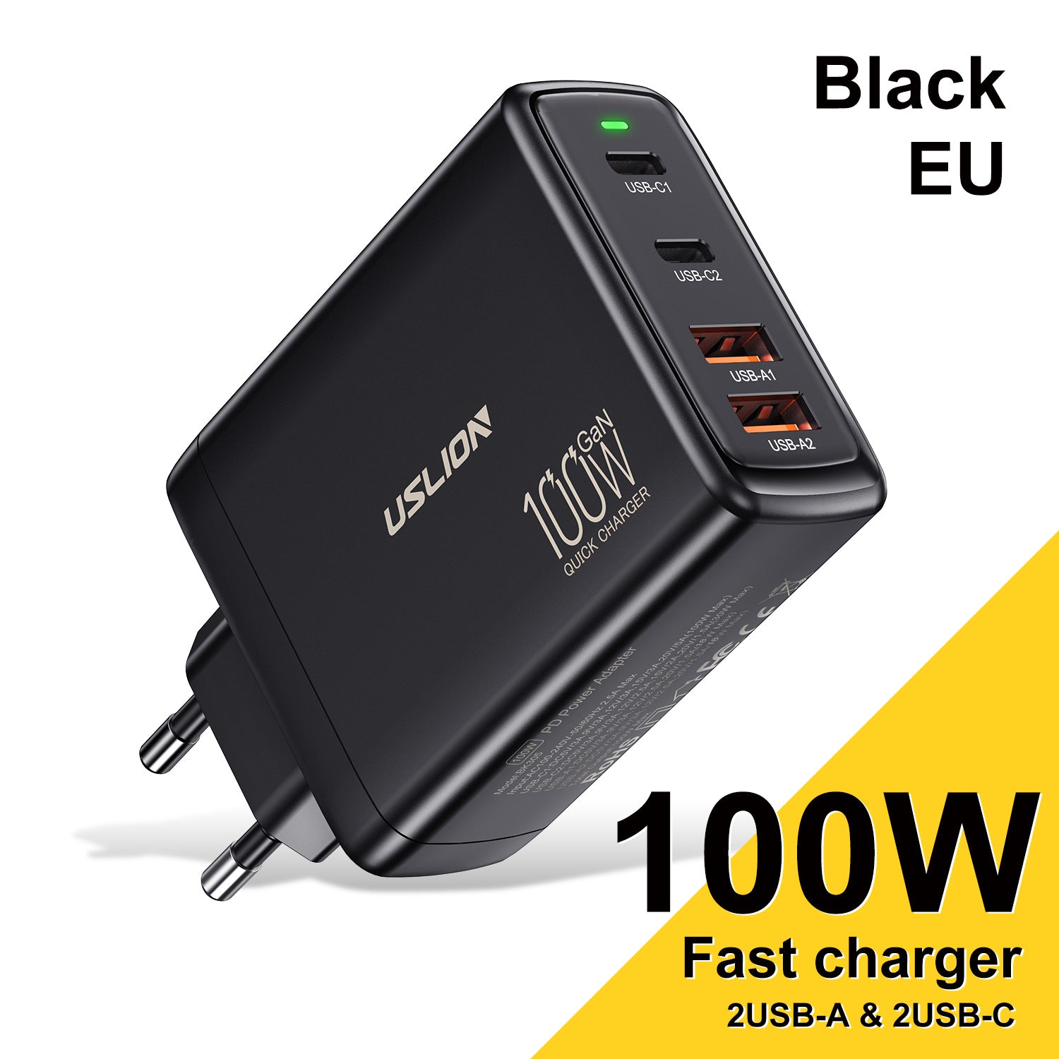 Premium 65W Gan Charger Desktop Fast Charger | 4-in-1 Laptop & Mobile Adapter for Smartphones, Apple iPhone, Samsung, iOS &amp; Android - Fast Charging