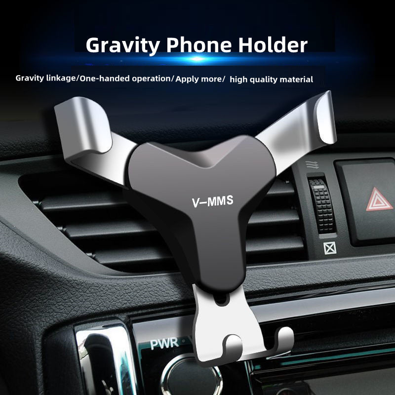 Support de téléphone de voiture par gravité de haute qualité avec clip de ventilation pour grille d'aération pour Apple iPhone 15/14/13/12/11 Pro Max Plus Mini, Android, Xiaomi, Samsung - Édition limitée