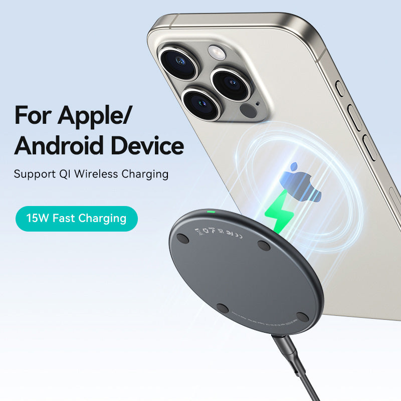 15W Fast Qi Charger | Premium MagSafe Universal Wireless Charging Pad |Smartphones, Apple iPhone, Samsung, iOS & Android | Inductive Safe Fast Charging