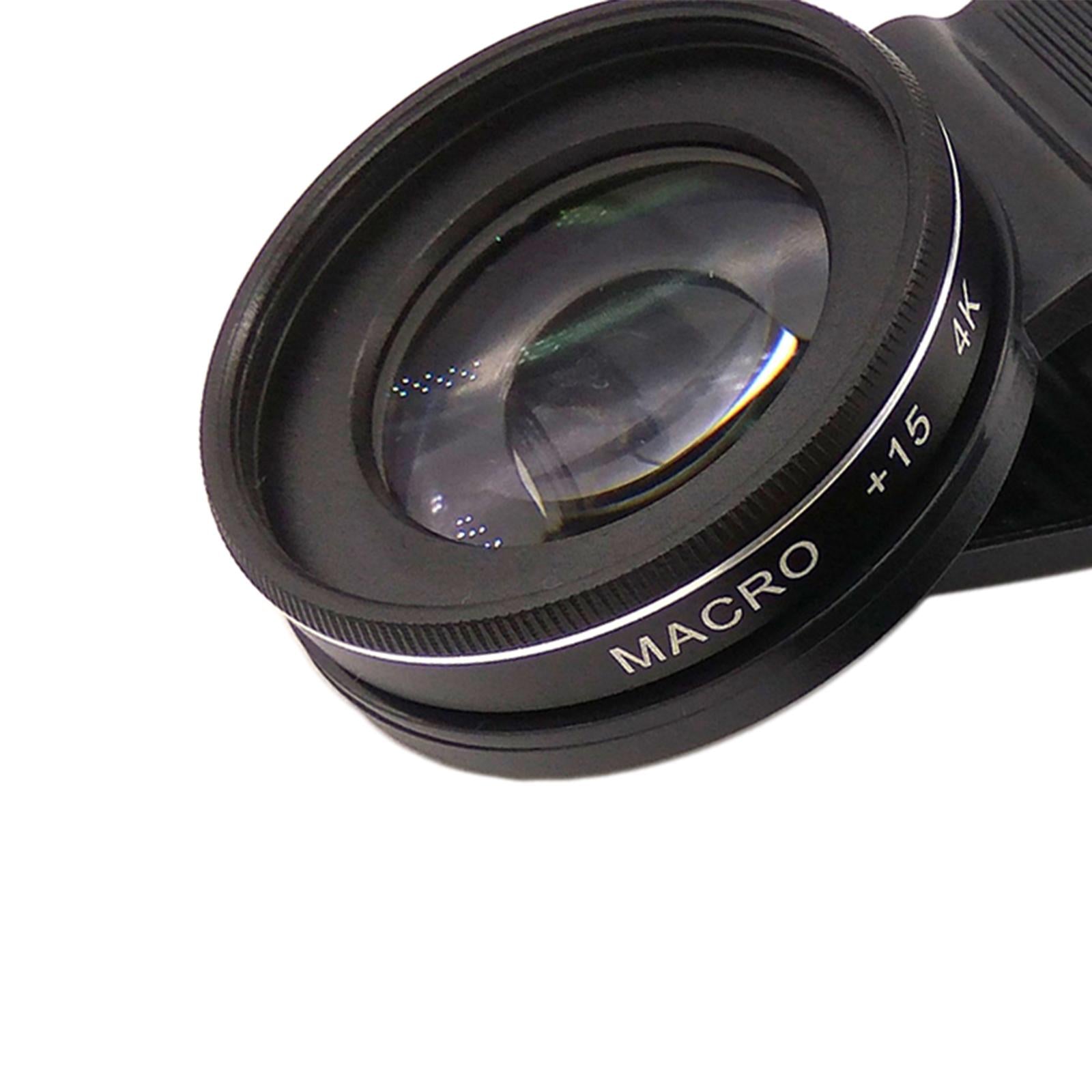 37MM 15X Makro-Objektiv 4K HD Professionelle Fotografie-Telefonkamera-Premium Objektiv | für Wimpern Diamanten