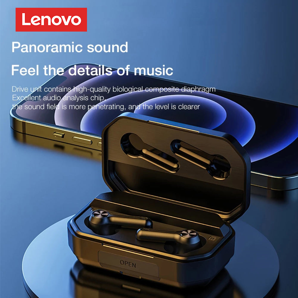 Premium Lenovo LP3 Pro Headphones TWS Bluetooth 5.0 Wireless HiFi Music Headset with Display & 1200mAh Battery for Gaming Earbuds | Limited Edition