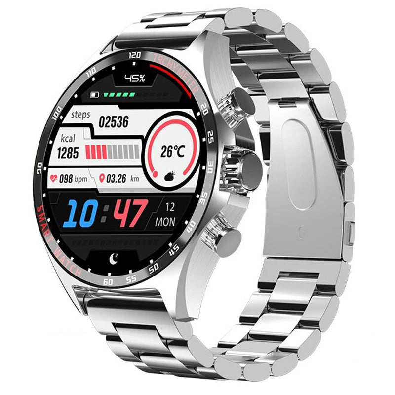 Premium Neue Smartwatch 400mAh Outdoor mit Kompass, Positionsbestimmung | NFC-Zugangskontrolle, IP68 Wasserdicht, Fitness