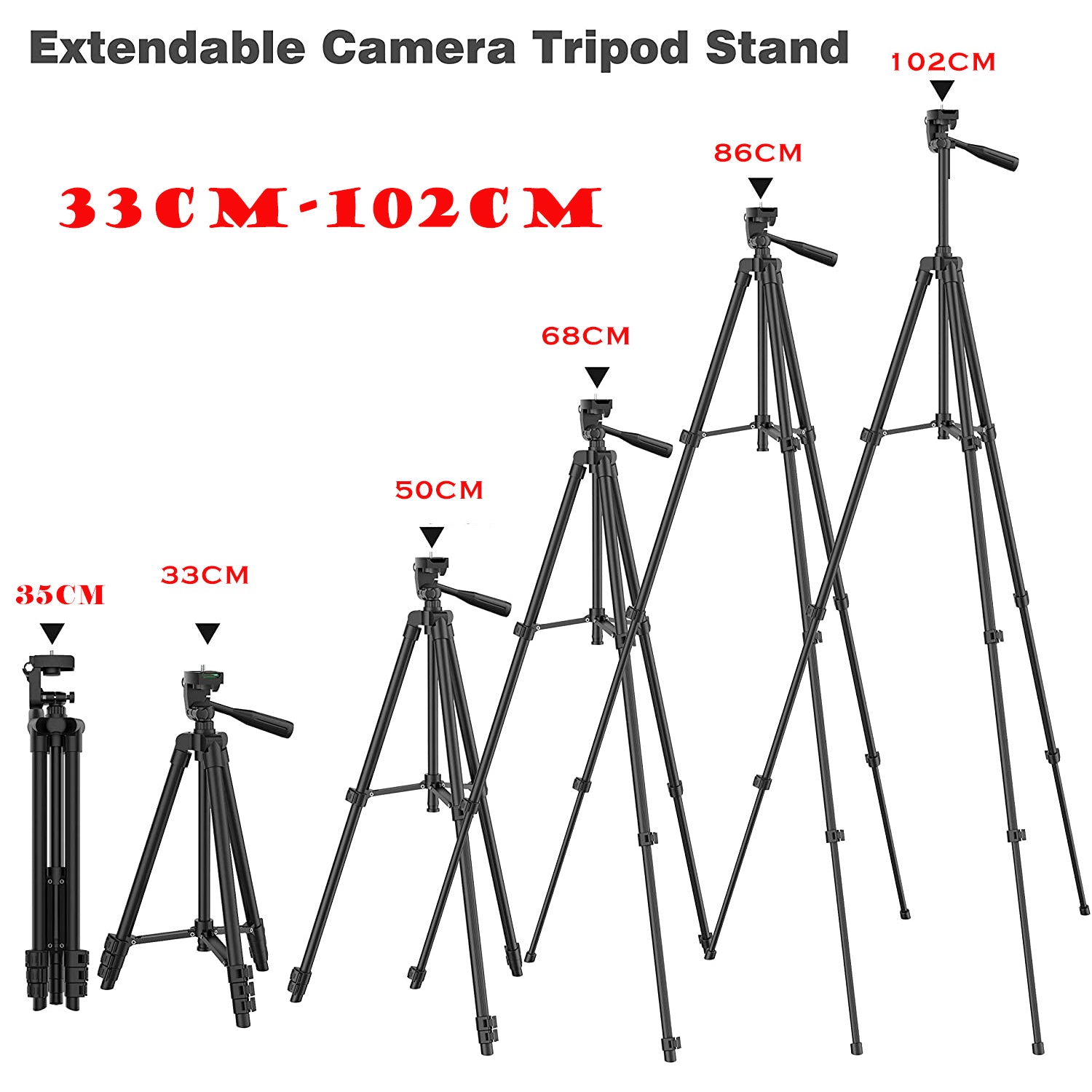 Premium Universal 40-Inch Tripod for Smartphones, Apple iPhone, Samsung, iOS &amp; Android Professional Photography & Videography, Aluminum Travel Tripod, Compatible with GoPro, Apple iPhone 16/15/14/13/12/11 Pro Max/Plus/Mini, Samsung, Xiaomi, Huawei,