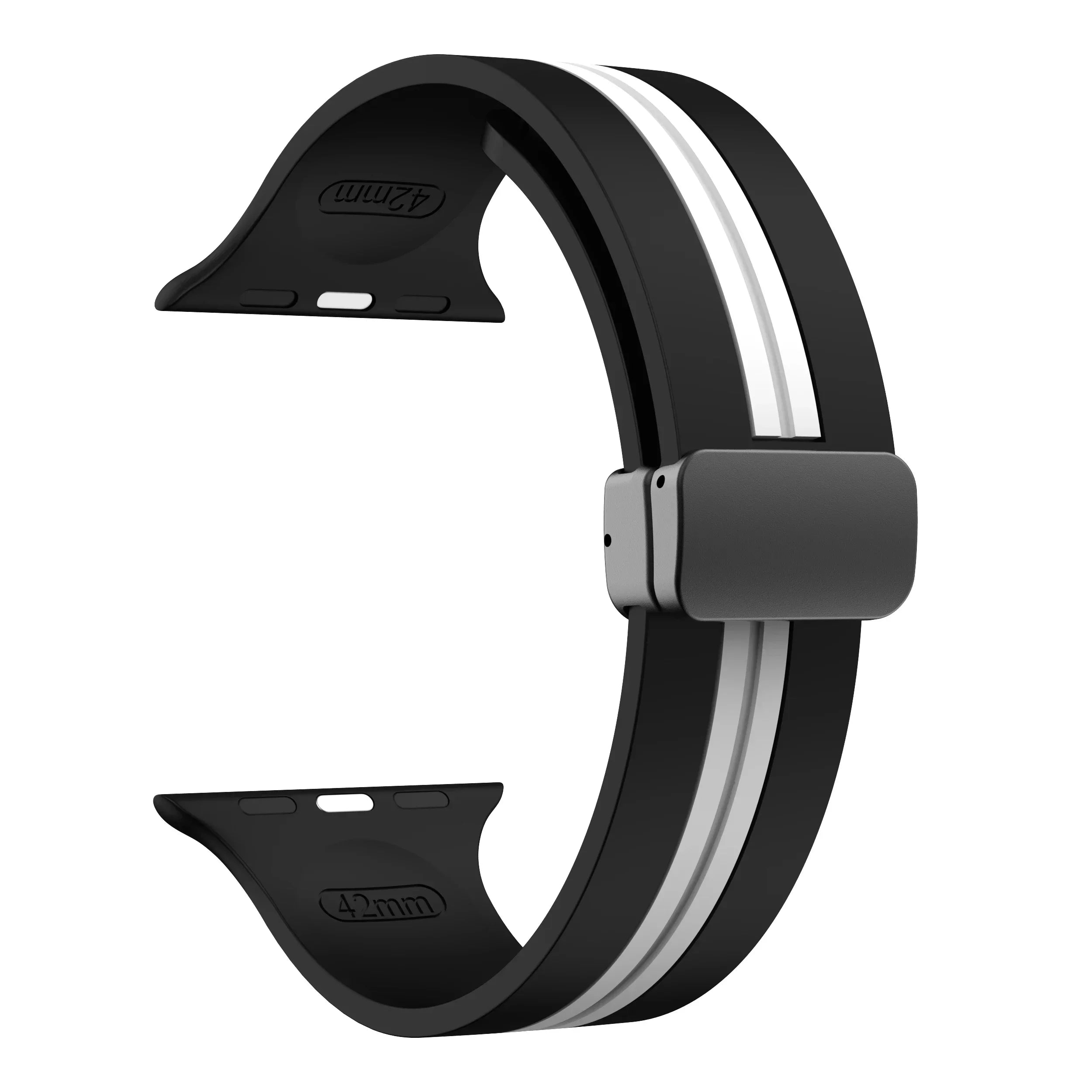 Premium Silikon Magnetarmband für Apple Watch Serie 9/8/7/SE/6/5/3/Ultra/2: 38mm, 40mm, 41mm, 42mm, 44mm, 45mm, 49mm