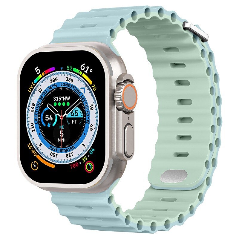 Ocean Strap Handgelenk Armband für Apple Watch | Weiches Premium Silikonarmband - Ultra 49mm bis 38mm & iWatch