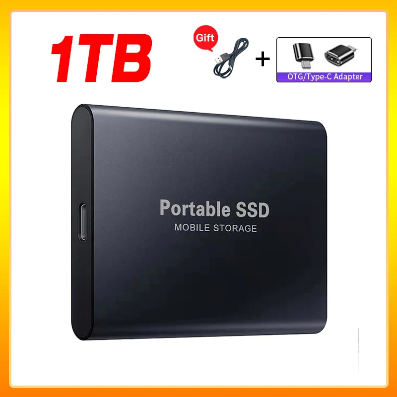 Tragbare externe Festplatte 1TB/2TB/32/64 USB 3.1 - Prämie Hochgeschwindigkeits-SSD 500g für Laptops, Mac und PCs