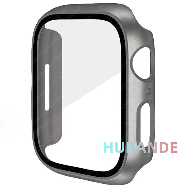 Hochwertige Glasabdeckung-Hülle & Case für Apple Watch Serie 10/9/8/7/6/5/4/3/2/1 & Ultra 2/1, SE: 2024, 2023, 2022, 2021, 2020, 2019, 2018, 2017, 2016 44mm, 40mm, 41mm, 45mm, 42mm, 38mm | Cover Displayschutzfolie Zubehör