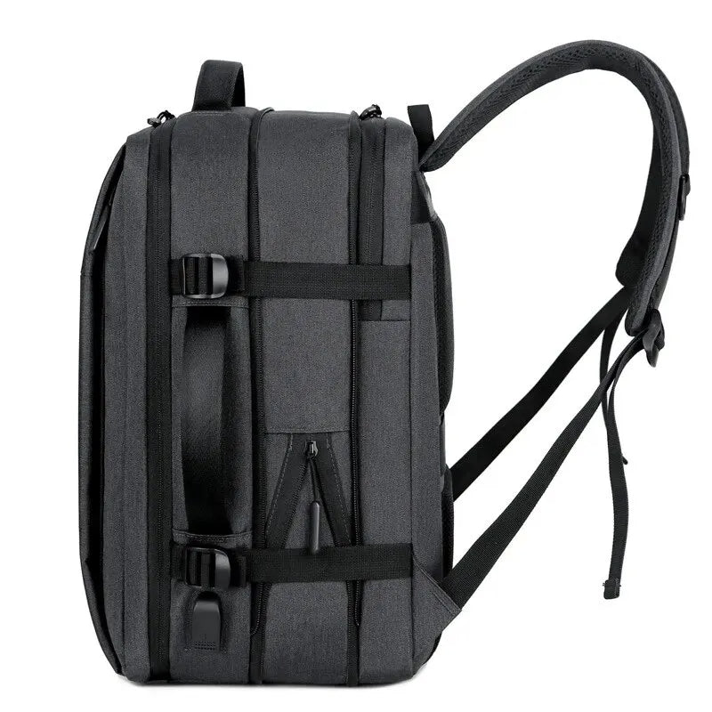 Hochwertiges Klassischer Herren Business-Rucksack: Erweiterbare USB Tasche, Große Kapazität, Wasserdicht & Stylisch - Phone Heaven Zone