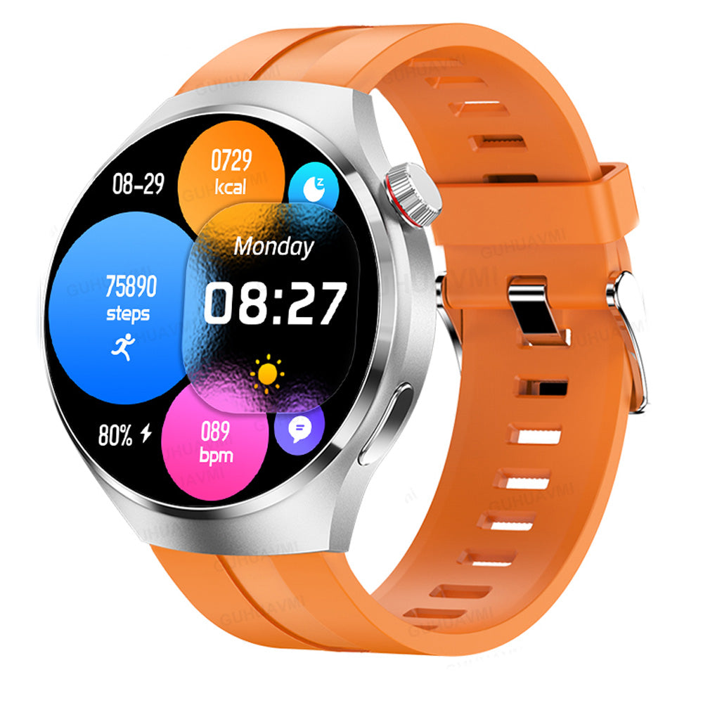 Premium GPS-Smartwatch für Männer: 360*360 HD-Bildschirm, Herzfrequenz, Bluetooth-Anruf, NFC, IP68 wasserdicht, Blutzucker