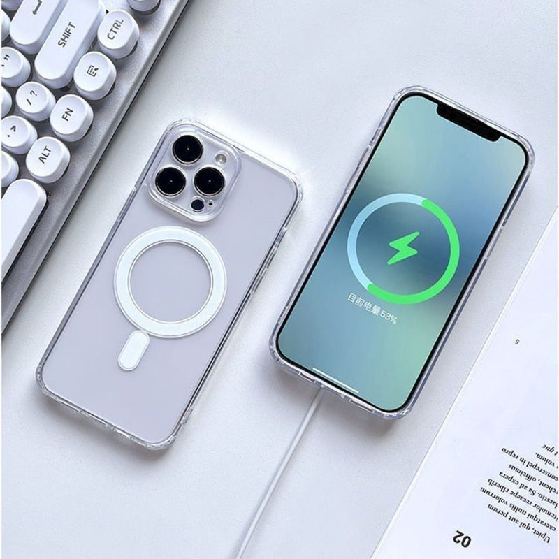 Transparent Magnetic Magsafe For Apple iPhone 16/15/14/13/12 Pro Max Plus Mini  Case | Clear Transparent Case, Wireless Charging, Dustproof, Water-Resistant & Enhanced Camera Protection