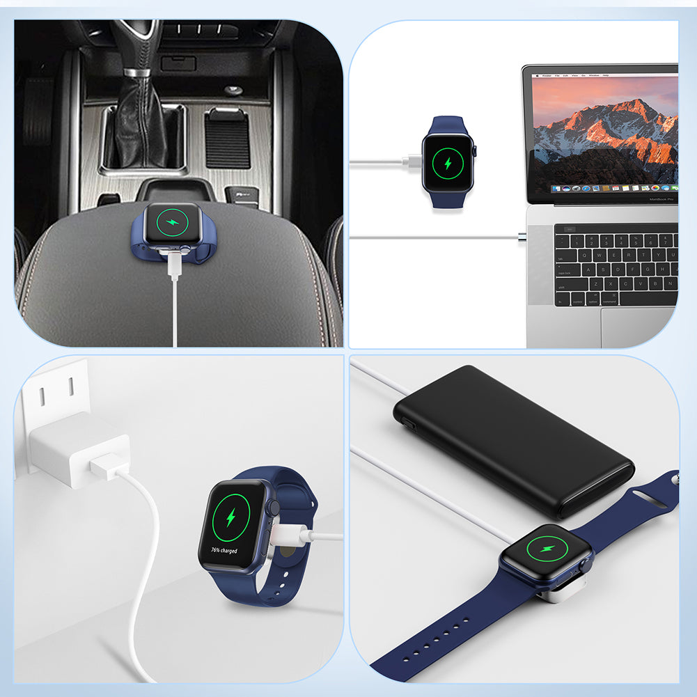 2-in-1 Ladedock Ständer 8-Pin Typ-C Drahtloses Magnetisches Ladegerät für Apple Watch Ultra 49mm  Kompatibel mit Apple Watch Series 8, 7, 6, 5, 4.