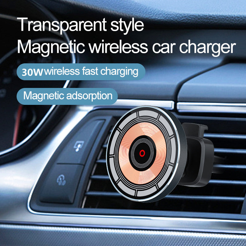 Prämie Magnetisches 30W Auto Kabelloses Ladegerät mit Telefonhalterung für Apple iPhone 14,13, 12 Pro Max Mini