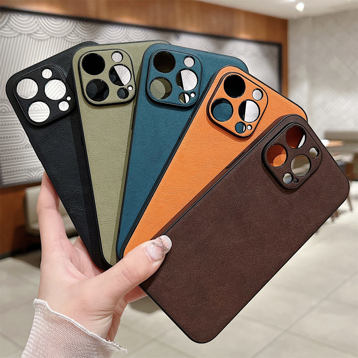 High-Quality Leather iPhone Case with Shockproof Camera Cover | MagSafe Compatible for Apple iPhone 16/15/14/13 Pro Max Plus Mini | Armor Protective Cover