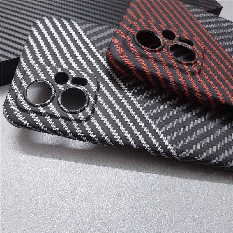 Luxury Ultra-Thin Carbon Fiber Matte Case for Apple iPhone 16/15/14/13/12 Pro Max Plus Mini | Shockproof Hard-PC Cover with Anti-Scratch & Anti-Fingerprint Protection