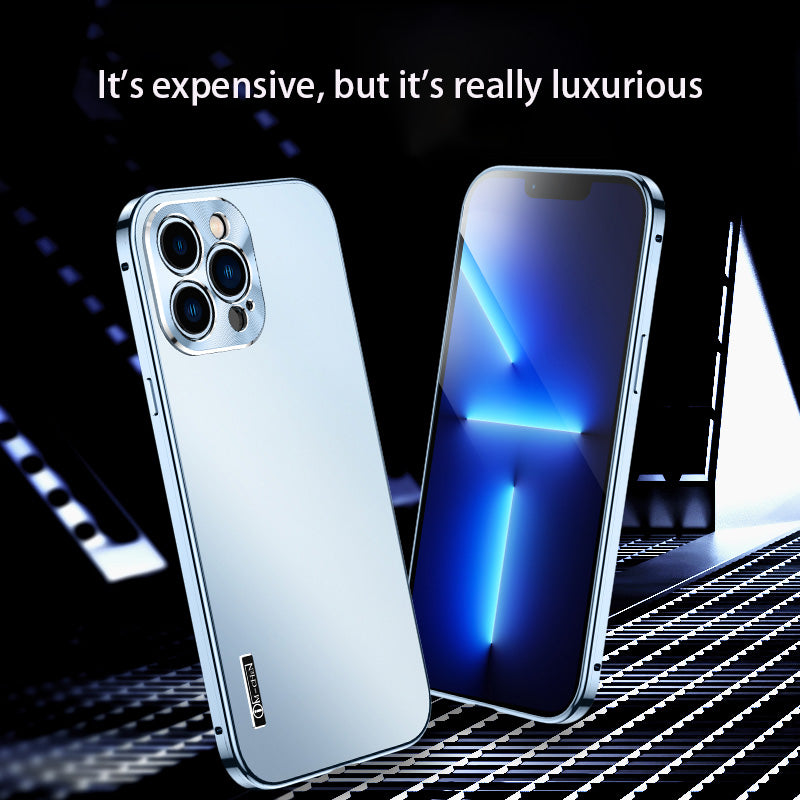 Luxury Ultra-Thin iPhone Case: Metal Alloy and Glass, Privacy Protection, Double-Sided 360° Full Protection | MagSafe-Compatible Magnetic Adsorption | Shockproof with Camera Protection Case | Apple iPhone 16/15/14/13/12 Pro Max, Plus, Mini Cover