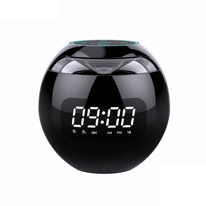 Mini Speaker with Bluetooth: Portable Smart Induction Digital Alarm Clock + High Quality Bluetooth 5.0 Speaker with LED Display, TF Card Slot, MP3 and USB Charging Function